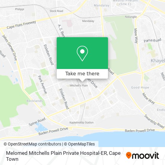 Melomed Mitchells Plain Private Hospital-ER map