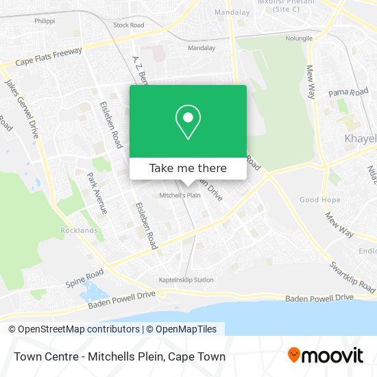 Town Centre - Mitchells Plein map
