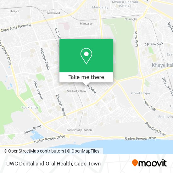 UWC Dental and Oral Health map