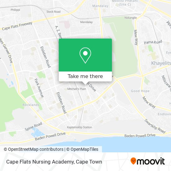 Cape Flats Nursing Academy map