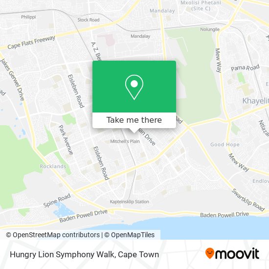 Hungry Lion Symphony Walk map