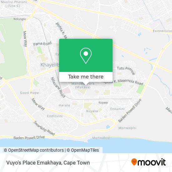 Vuyo's Place Emakhaya map