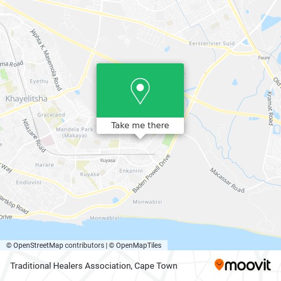 Traditional Healers Association map