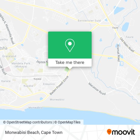 Monwabisi Beach map