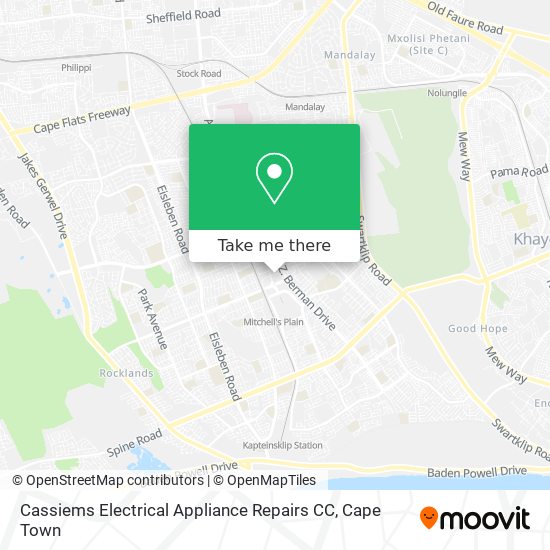 Cassiems Electrical Appliance Repairs CC map