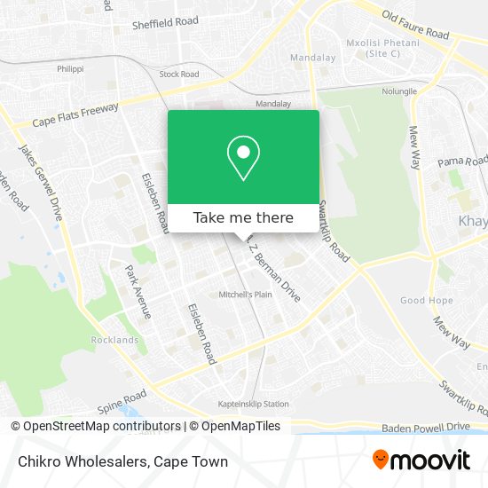 Chikro Wholesalers map