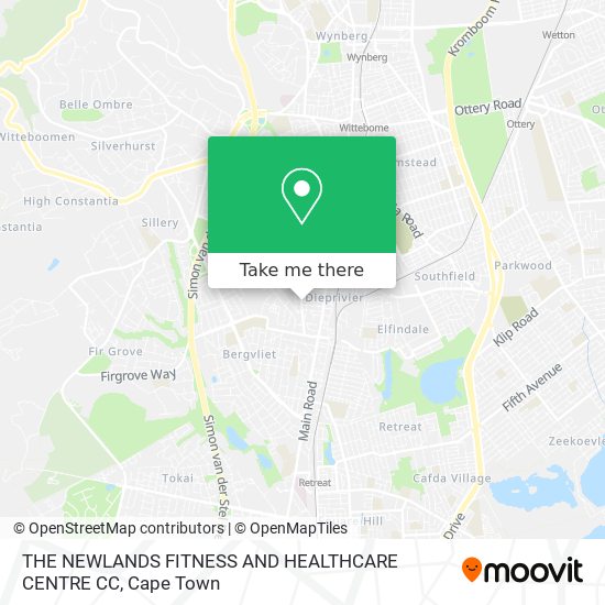 THE NEWLANDS FITNESS AND HEALTHCARE CENTRE CC map