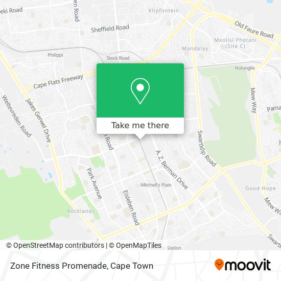 Zone Fitness Promenade map