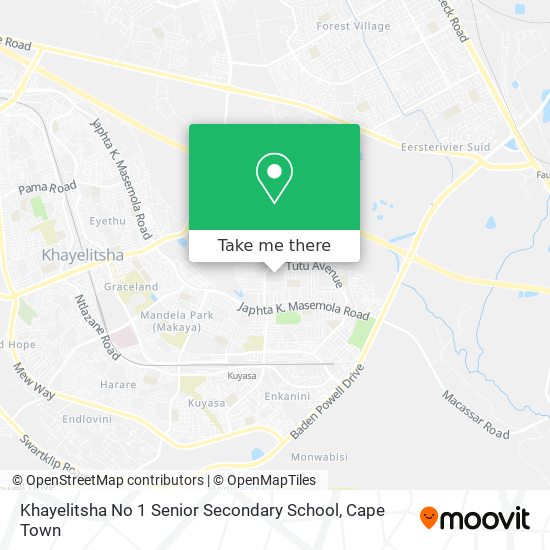 Khayelitsha No 1 Senior Secondary School map