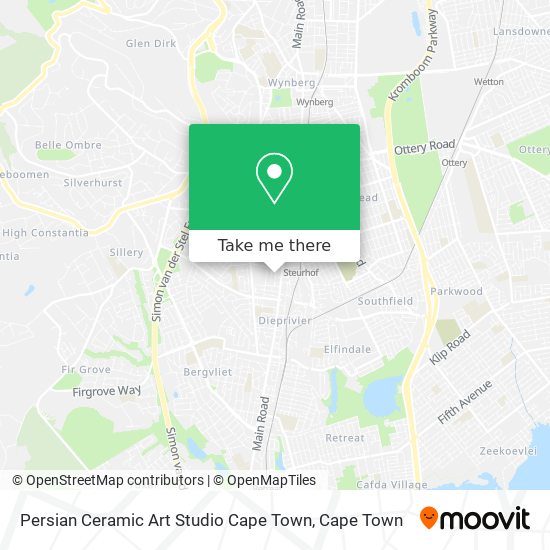 Persian Ceramic Art Studio Cape Town map