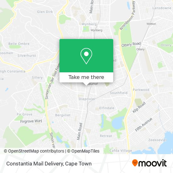 Constantia Mail Delivery map