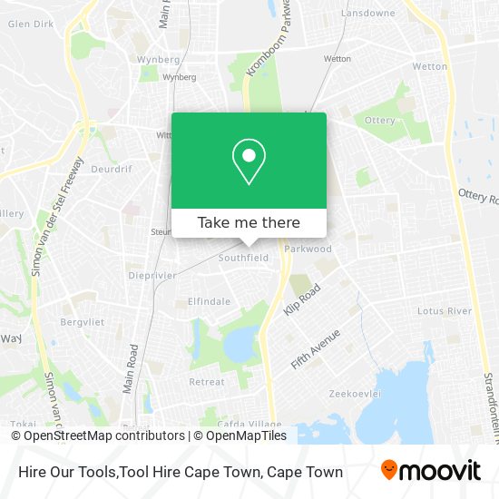 Hire Our Tools,Tool Hire Cape Town map