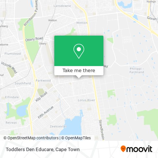 Toddlers Den Educare map