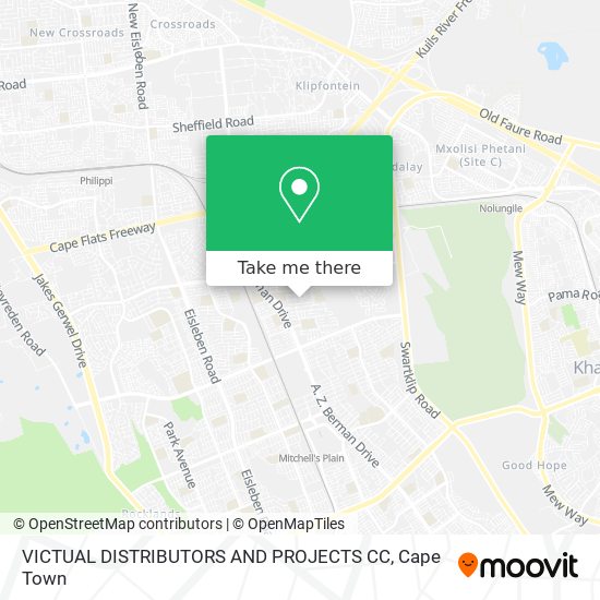 VICTUAL DISTRIBUTORS AND PROJECTS CC map