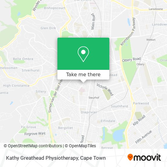Kathy Greathead Physiotherapy map