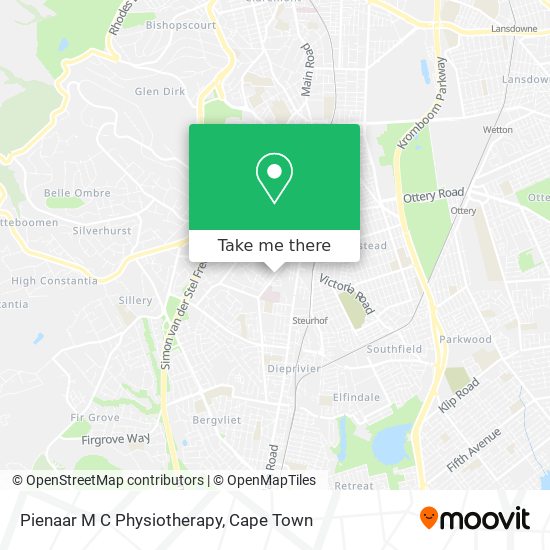 Pienaar M C Physiotherapy map