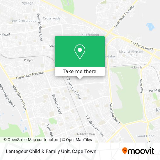 Lentegeur Child & Family Unit map