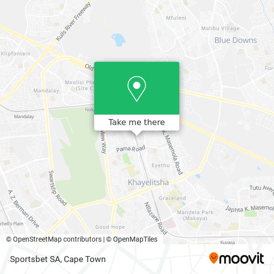 Sportsbet SA map