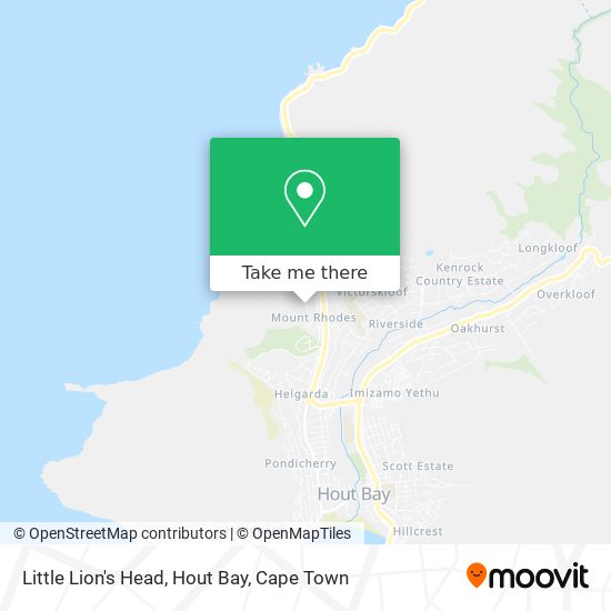 Little Lion's Head, Hout Bay map