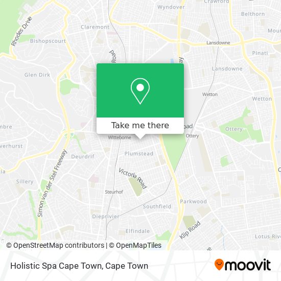 Holistic Spa Cape Town map