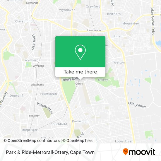 Park & Ride-Metrorail-Ottery map