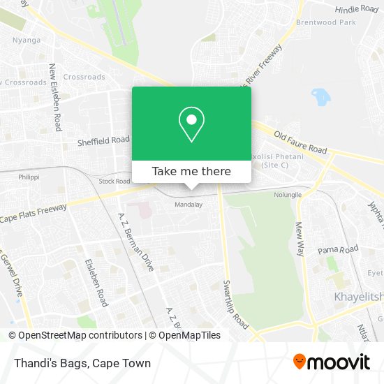 Thandi's Bags map