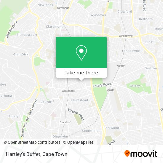 Hartley's Buffet map