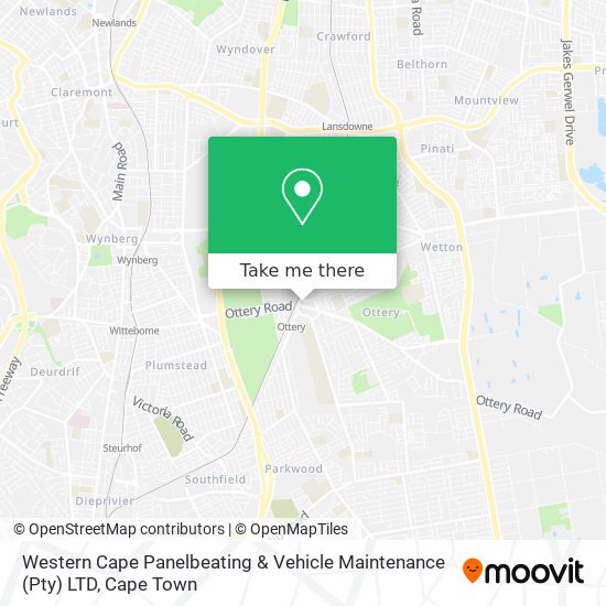 Western Cape Panelbeating & Vehicle Maintenance (Pty) LTD map