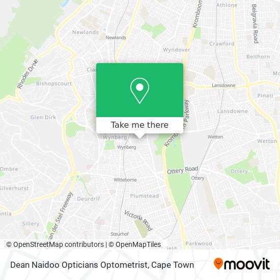 Dean Naidoo Opticians Optometrist map