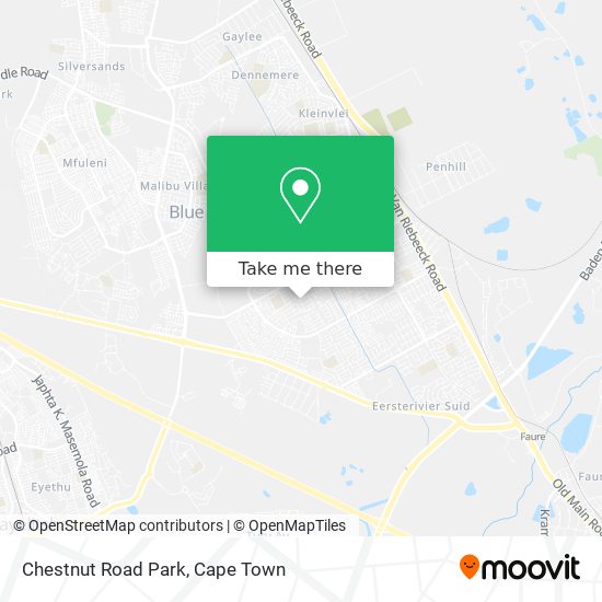 Chestnut Road Park map