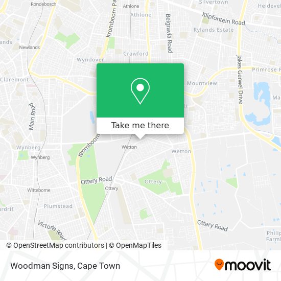 Woodman Signs map