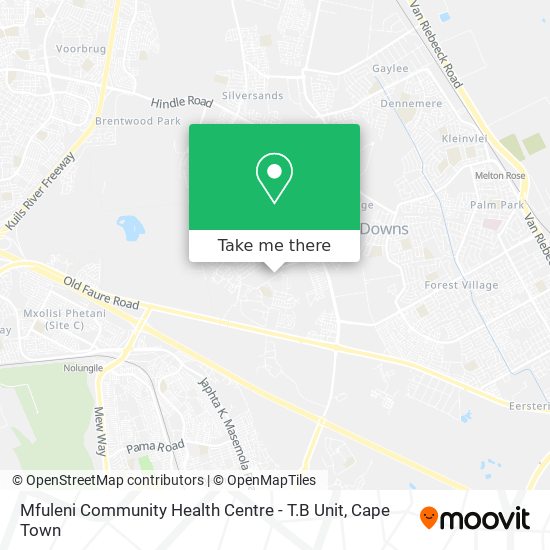 Mfuleni Community Health Centre - T.B Unit map