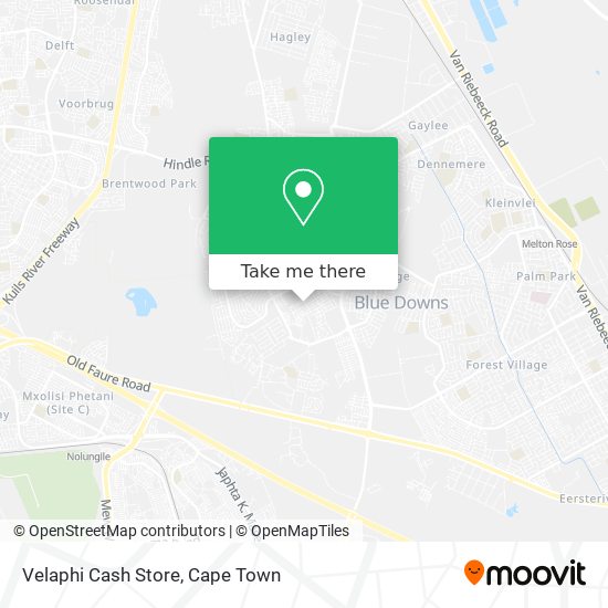 Velaphi Cash Store map