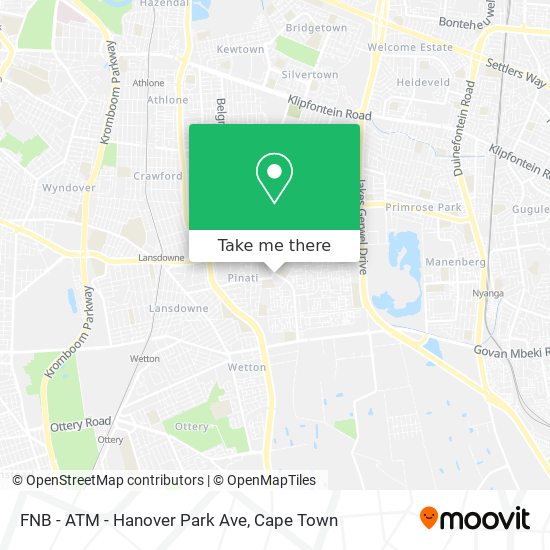 FNB - ATM - Hanover Park Ave map