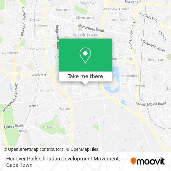 Hanover Park Christian Development Movement map