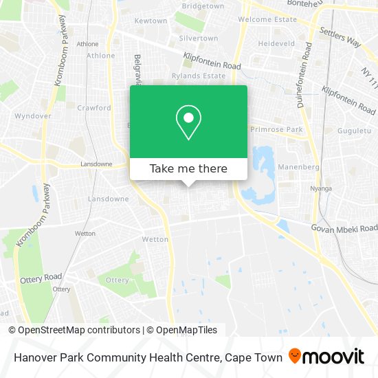 Hanover Park Community Health Centre map