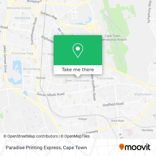 Paradise Printing Express map