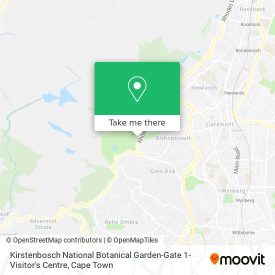 Kirstenbosch National Botanical Garden-Gate 1-Visitor's Centre map