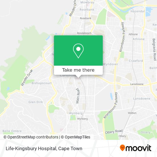 Life-Kingsbury Hospital map
