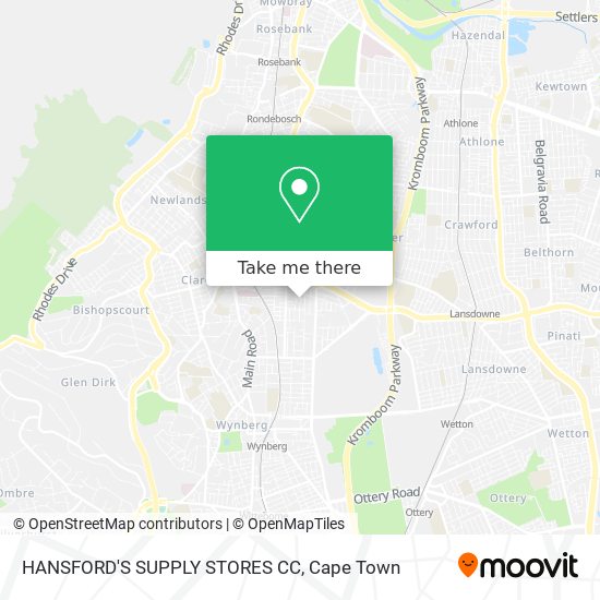 HANSFORD'S SUPPLY STORES CC map