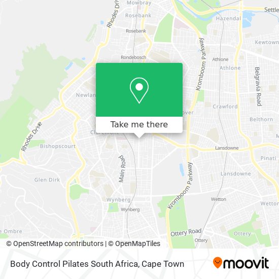 Body Control Pilates South Africa map