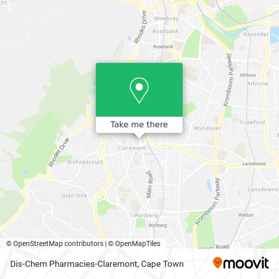 Dis-Chem Pharmacies-Claremont map