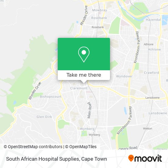 South African Hospital Supplies map