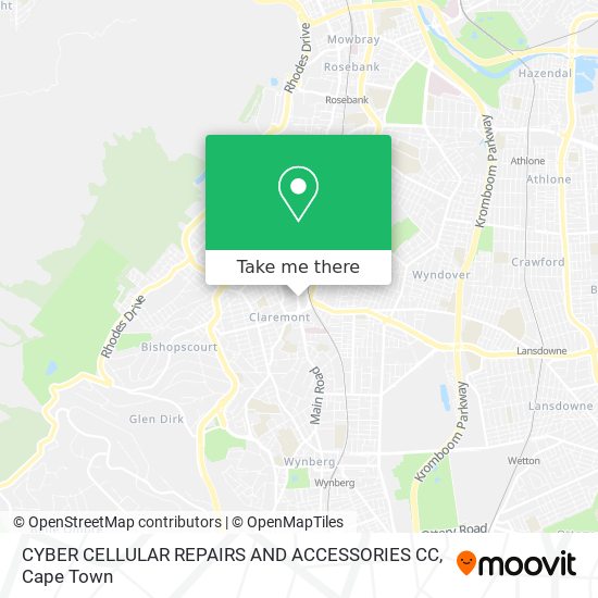 CYBER CELLULAR REPAIRS AND ACCESSORIES CC map
