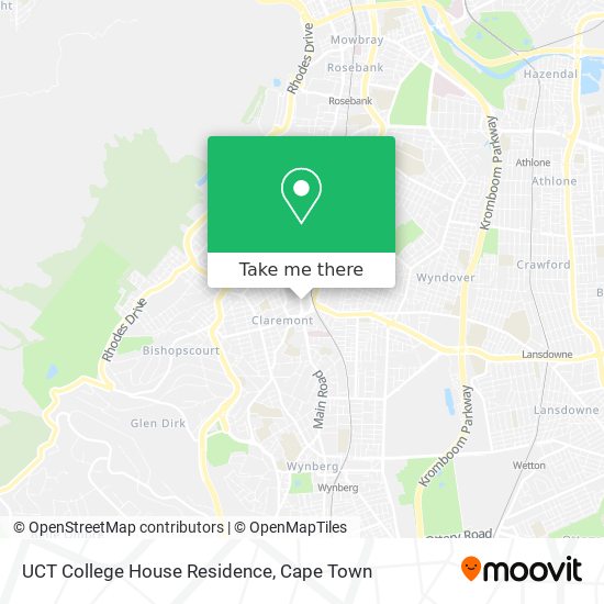 UCT College House Residence map