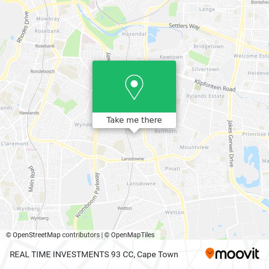 REAL TIME INVESTMENTS 93 CC map