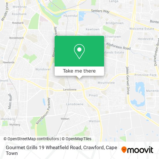 Gourmet Grills 19 Wheatfield Road, Crawford map