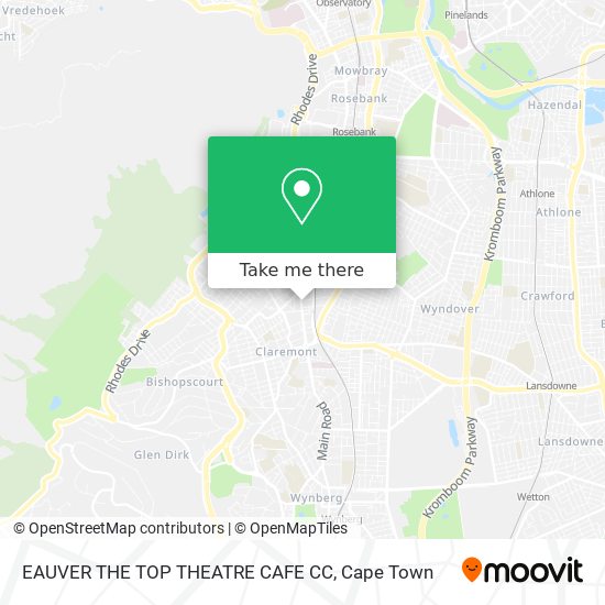 EAUVER THE TOP THEATRE CAFE CC map