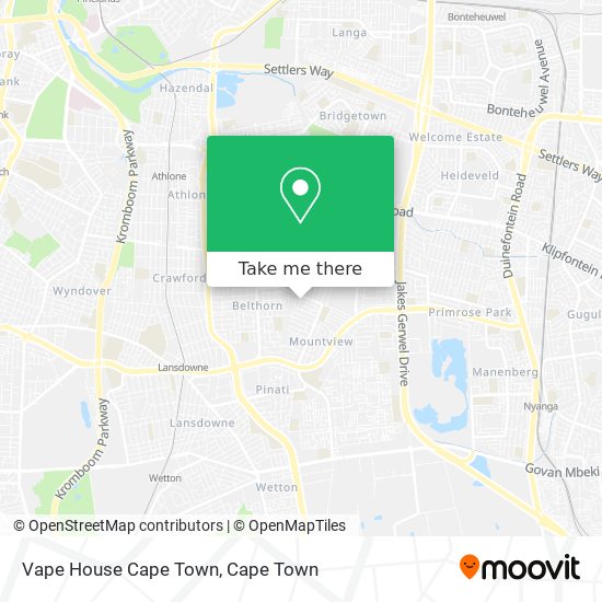 Vape House Cape Town map