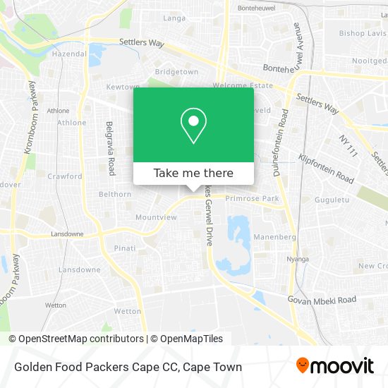 Golden Food Packers Cape CC map